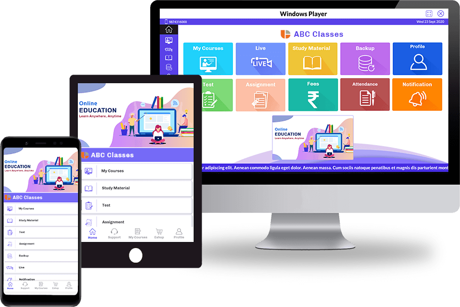 Online Class Mobile App, Recorded Class Android App, Pendrive Video Software, Teacher Online App, Google Drive  Encryption Software